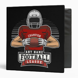 Personalized Football League Player Team Champ Binder
