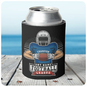 Personalized Football League Player Team Champ Can Cooler