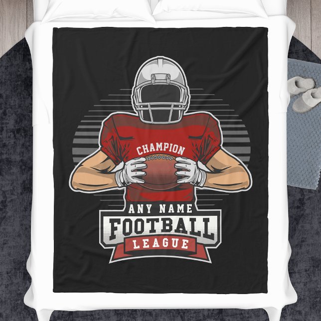 Personalized Football League Player Team Champ  Fleece Blanket (Creator Uploaded)