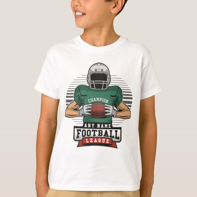 Personalized Football League Player Team Champ  T-Shirt (Front)