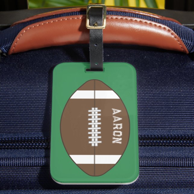 Personalized Football Luggage Tag Gift (Front Insitu 2)
