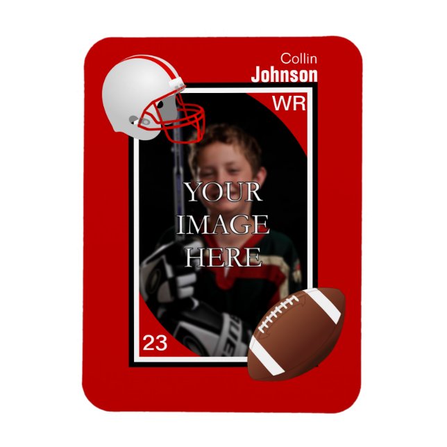 Personalized Football Magnet (Vertical)