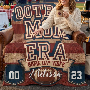 Personalized Football Mom Era Blanket Custom game