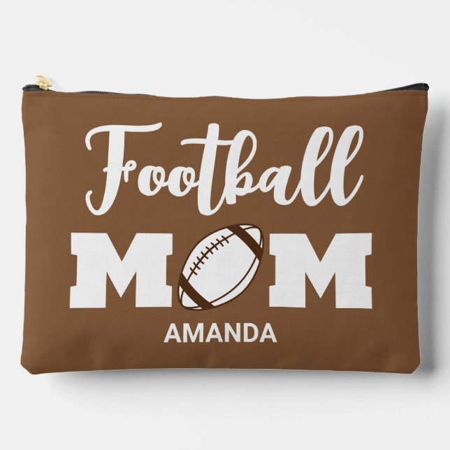 Personalized Football Mom Mother's Day Accessory Pouch (Front)