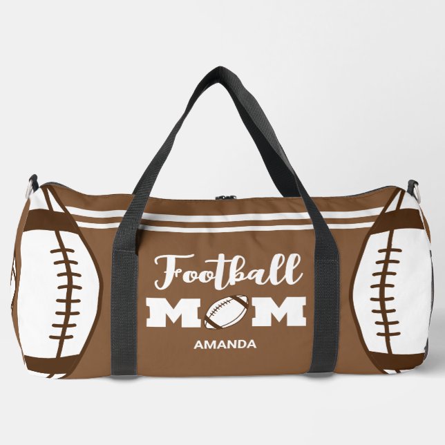 Personalized Football Mom Mother's Day Duffle Bag (Front)