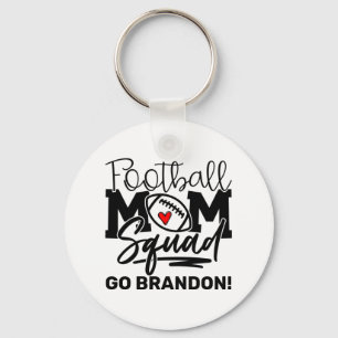 Personalized Football Mom Squad Keychain