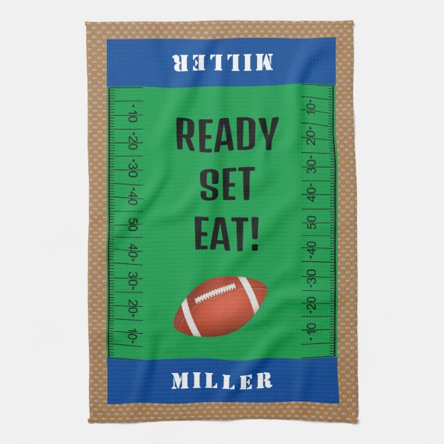 Personalized Football Party Game Day Kitchen Towel (Vertical)