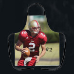 Personalized Football Photo and Number Apron<br><div class="desc">Personalized Football Photo and Number Apron</div>