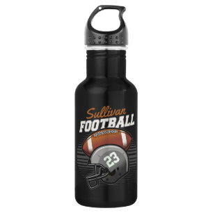 Personalized Football Player Team Number Helmet 532 Ml Water Bottle