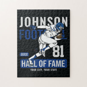 Personalized Football PLAYER Team NUMBER Sports   Jigsaw Puzzle