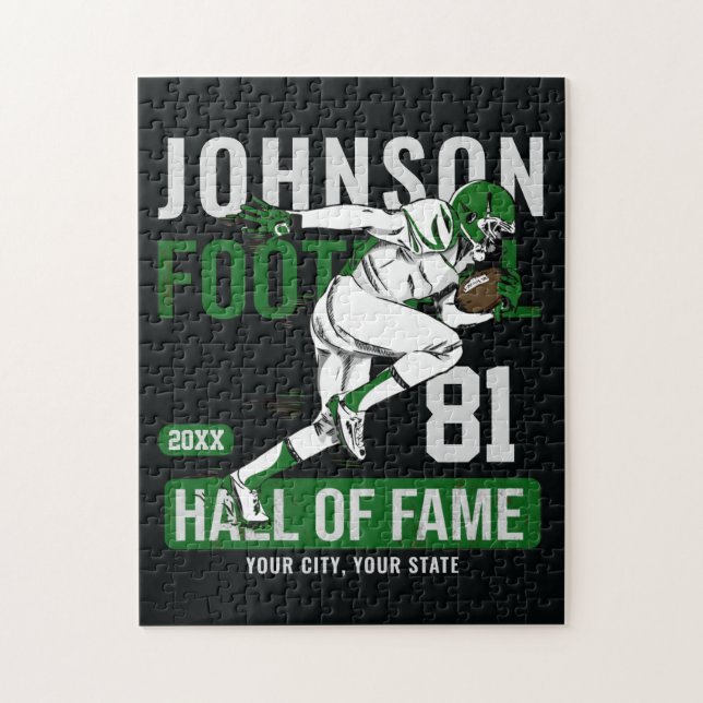 Personalized Football PLAYER Team NUMBER Sports  Jigsaw Puzzle (Vertical)