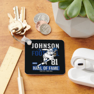Personalized Football PLAYER Team NUMBER Sports Keychain