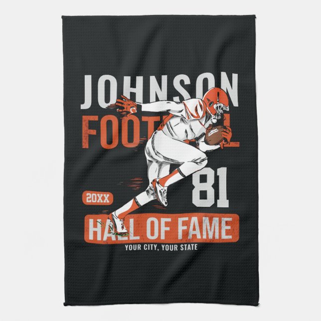 Personalized Football PLAYER Team NUMBER Sports    Kitchen Towel (Vertical)