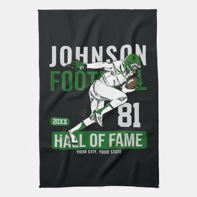 Personalized Football PLAYER Team NUMBER Sports    Kitchen Towel (Vertical)