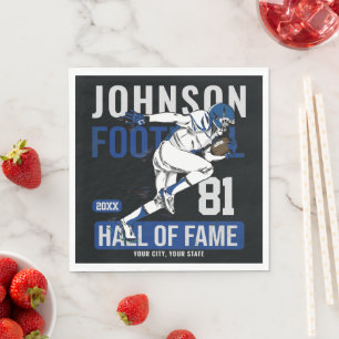 Personalized Football PLAYER Team NUMBER Sports Napkin
