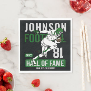 Personalized Football PLAYER Team NUMBER Sports  Napkin