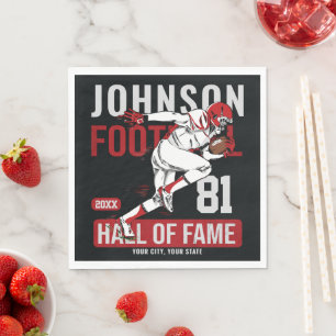 Personalized Football PLAYER Team NUMBER Sports Napkin