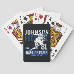 Personalized Football PLAYER Team NUMBER Sports  Playing Cards