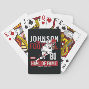 Personalized Football PLAYER Team NUMBER Sports Playing Cards