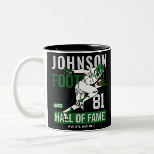 Personalized Football PLAYER Team NUMBER Sports  Two-Tone Coffee Mug