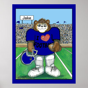 Personalized Football Poster - Changeable Colours