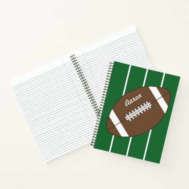 Personalized Football School Class Gift Notebook (Inside)