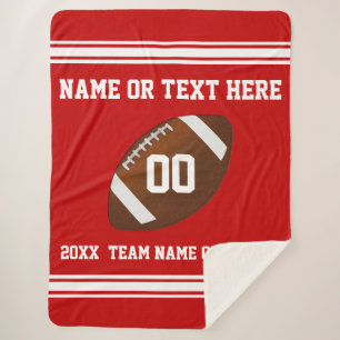Personalized Football Senior Gifts Colours, Text Sherpa Blanket