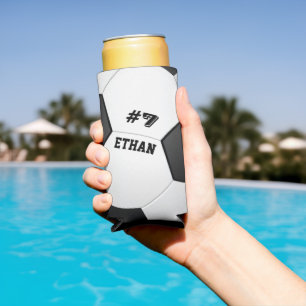 Personalized Football Soccer Ball Seltzer Can Cooler