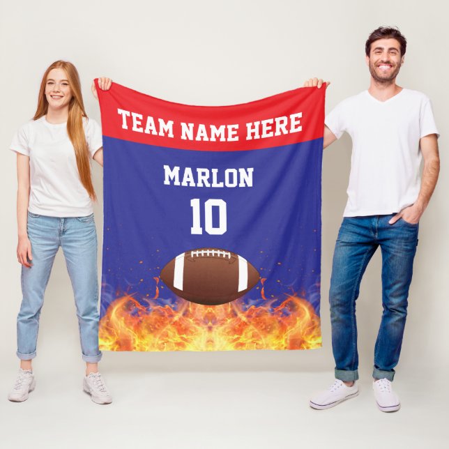 Personalized Football Sports Modern Fleece Blanket (In Situ)