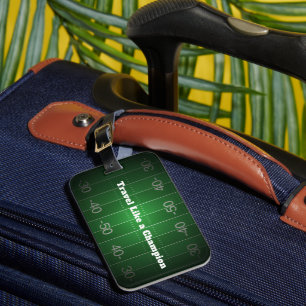 Personalized Football Theme Luggage Tag