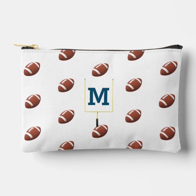 Personalized Football Themed Pencil Pouch (Front)