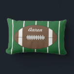 Personalized Football Throw Pillow<br><div class="desc">Personalize this pillow by changing the name. The design is from original art.</div>