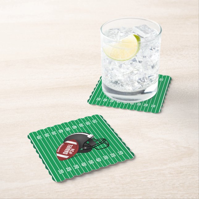 Personalized Football Ticket Coaster (Insitu)