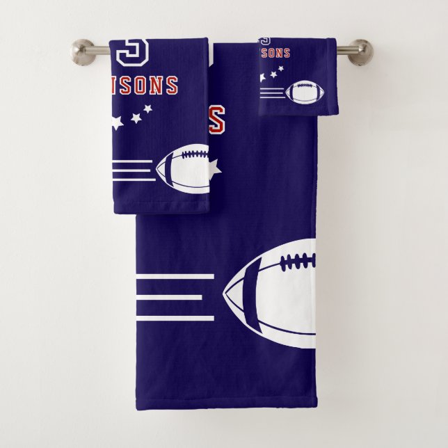 personalized football towel! bath towel set (Insitu)