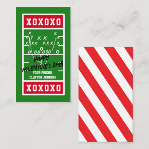 Personalized Football Valentine's Day Cards