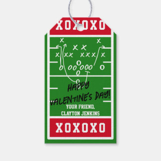 Personalized Football Valentine's Day Cards Gift Tags