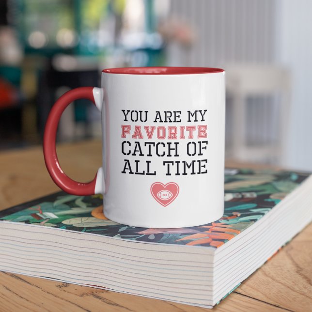 Personalized football Valentine's Day couples Mug (Personalized football Valentine's Day couples Mug)
