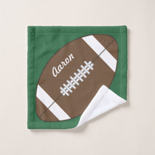 Personalized Football Washcloth Wash Cloth
