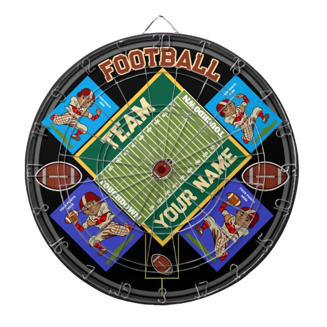 Personalized Football YOUR PHOTOS Dartboard (Front)