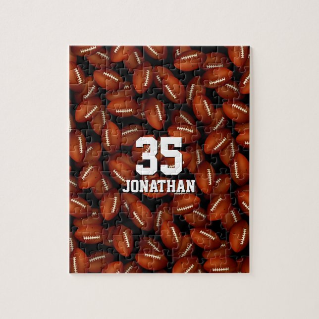 personalized footballs pattern jigsaw puzzle (Vertical)