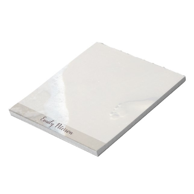 Personalized Footprint in sand Notepad Notepad (Rotated)
