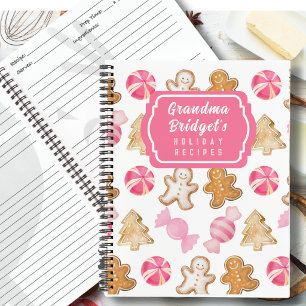 Personalized for Grandma Holiday Baking Recipe Notebook