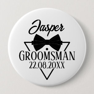 Personalized for Groomsman 4 Inch Round Button
