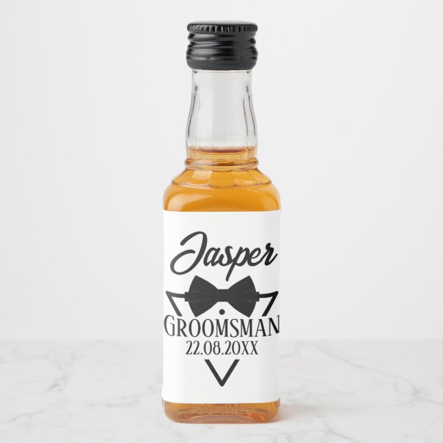 Personalized for Groomsman Liquor Bottle Label (Front)