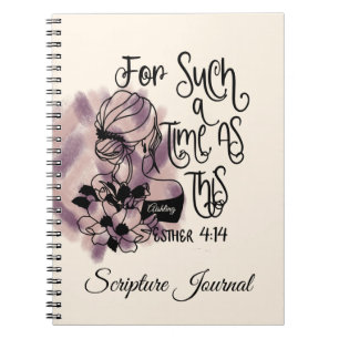 Personalized For Such A Time As This Scripture Notebook