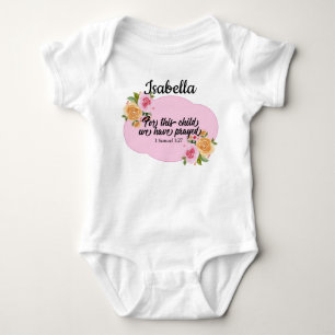 Personalized For This Child We Have Prayed Baby Bodysuit