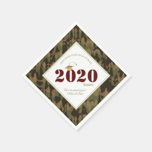Personalized Forest Camouflage Electric Pattern Napkin