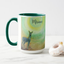 Personalized Forest Deer Sunlight Sweet Mug