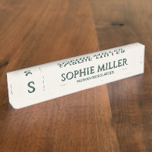 Personalized Forest Green Name Elegant Gift