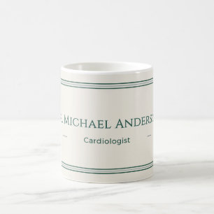 Personalized Forest Green Name Elegant Mug